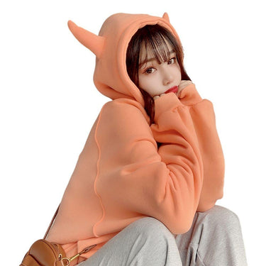 Devil Horns Women's Hoodie: Devilishly fun streetwear from NSE Imports #2.